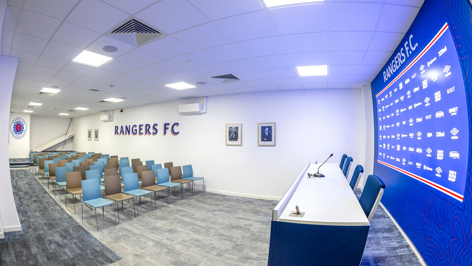 Press Room at Ibrox Stadium