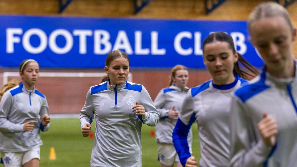 Rangers Girls Academy Training at the Rangers Training Centre.