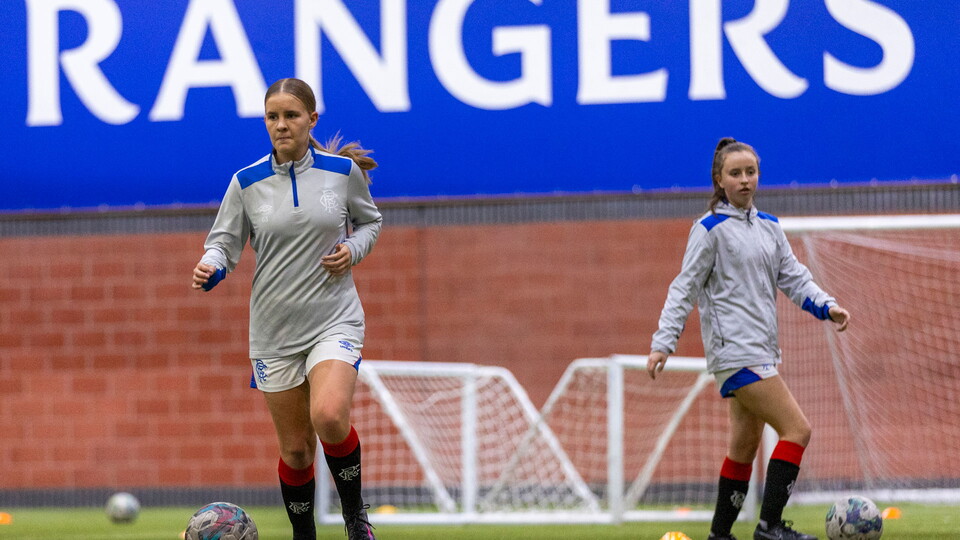 Rangers Girls Academy Training at the Rangers Training Centre.