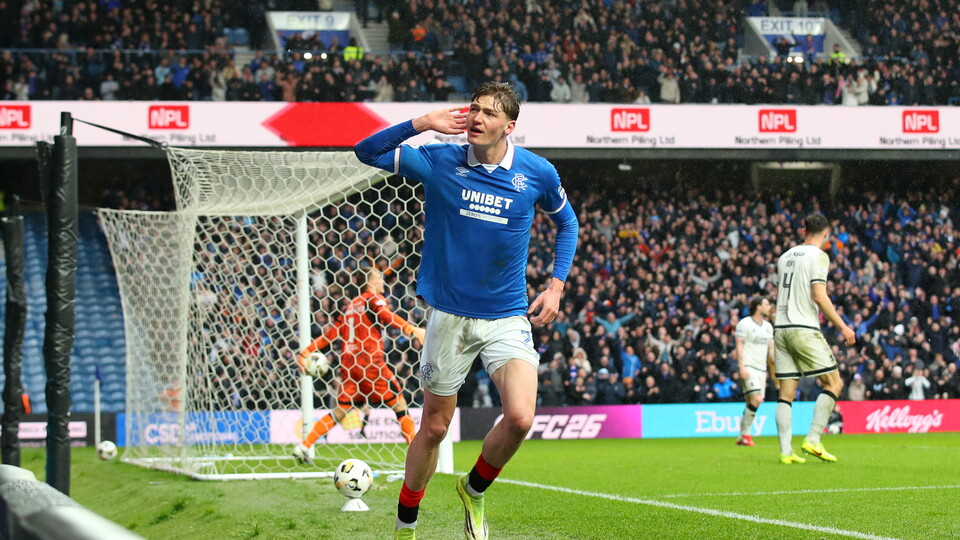Rangers v Dundee United, Ryan Naderi Goal Celebration
