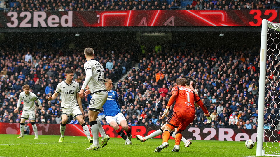 Rangers v Dundee United, Thelo Aasgaard Goal Celebration