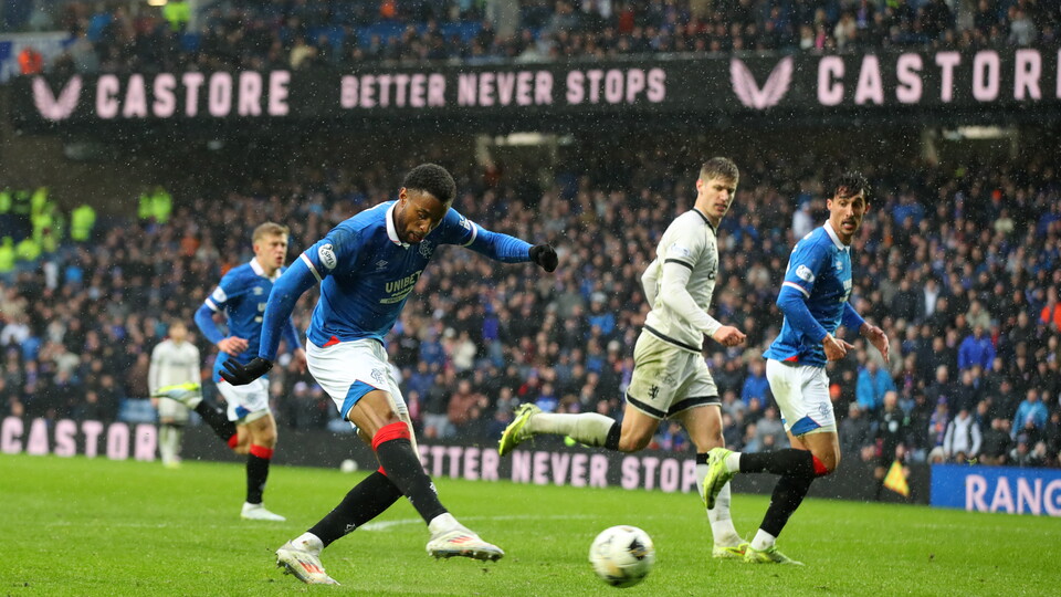 Rangers v Dundee United, Youssef Chermiti Goal Celebration