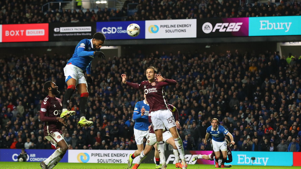 Rangers v Hearts, Youssef Chermiti Goal Celebration