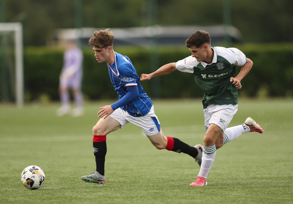 Ashton Patton in action against Hibernian
