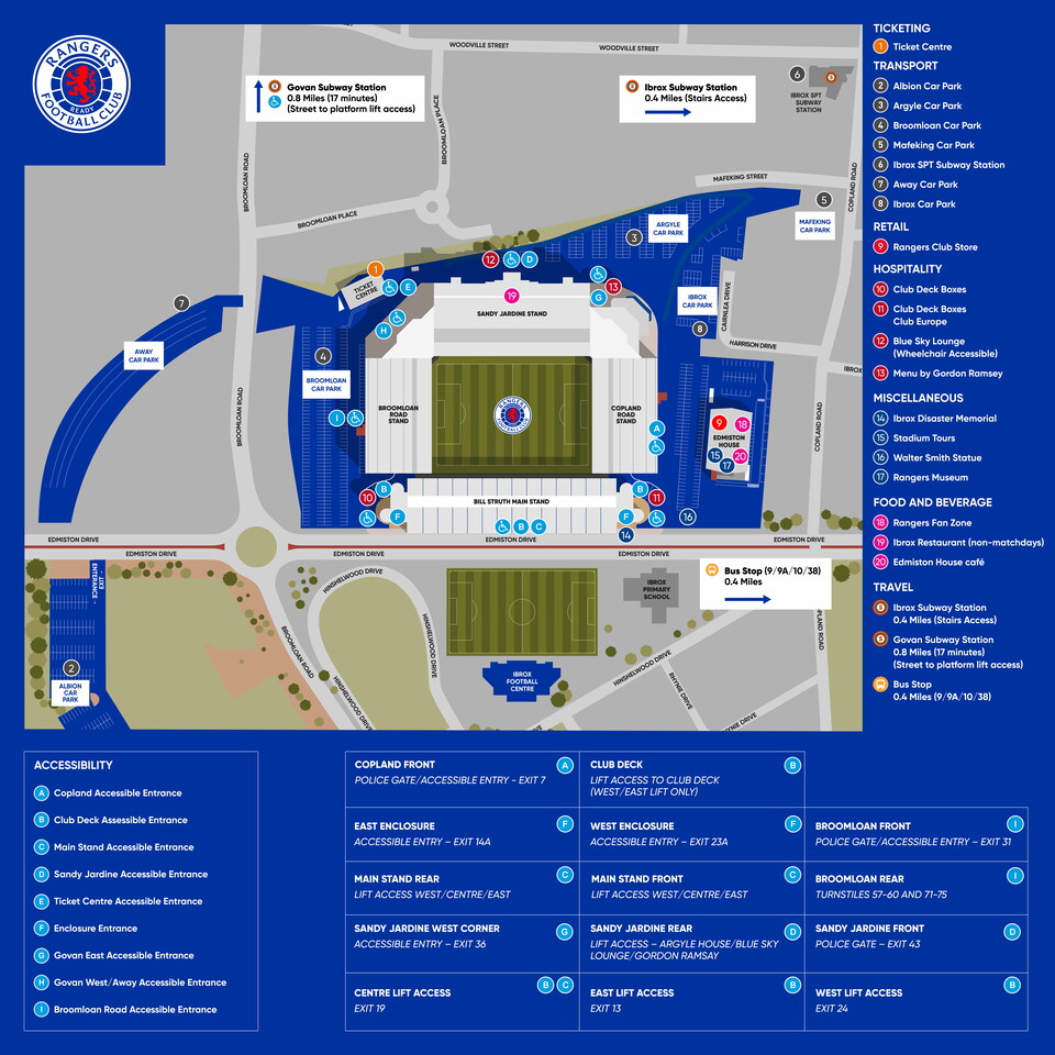 Accessible Ibrox Stadium Map 