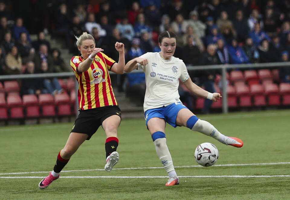 Jodi McLeary scores the opening goal