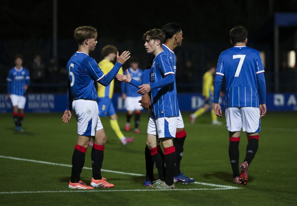 Rangers Under-19s celebrate