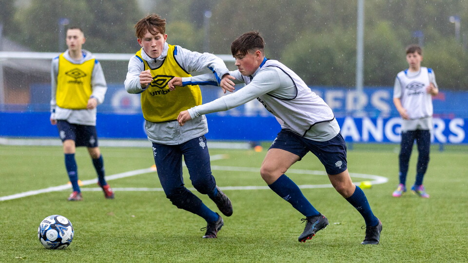 Rangers Boys Academy Training at the Rangers Training Centre.