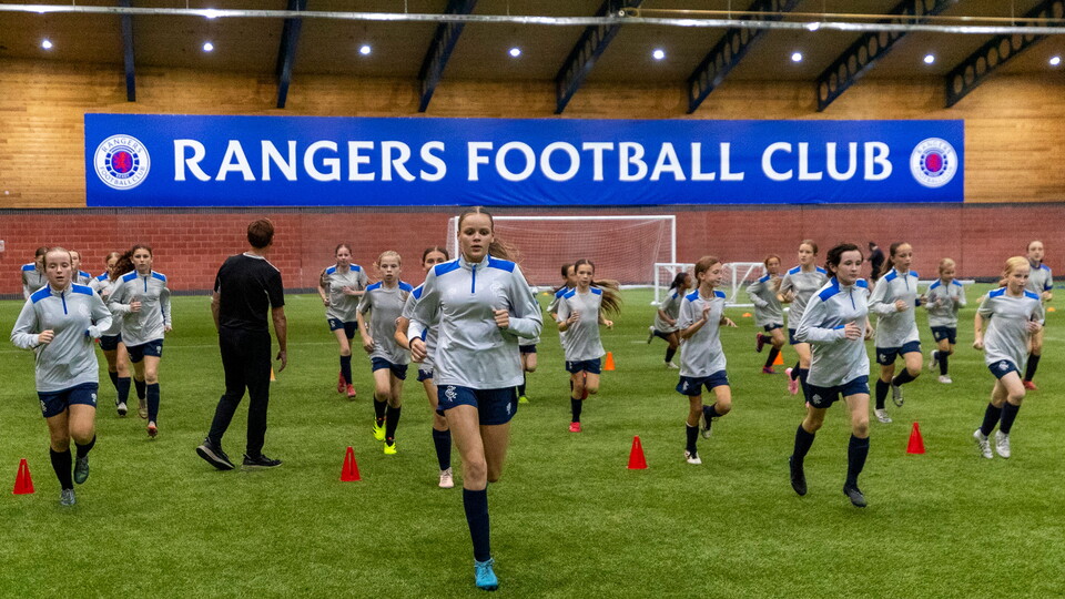 Rangers Girls Academy Training at the Rangers Training Centre.