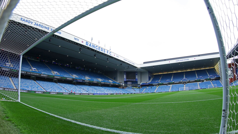 Sandy Jardine and Copland Stand at Ibrox