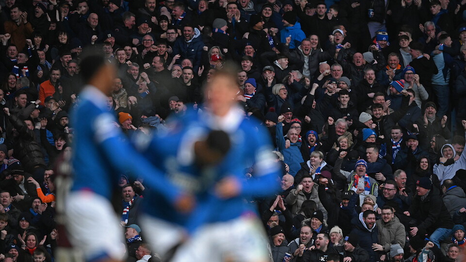 Goal Celebration at Ibrox Stadium