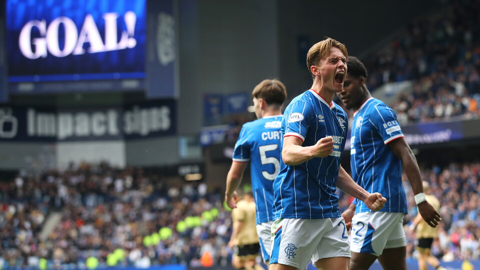 Rangers v St Mirren James Penrice Goal Celebration