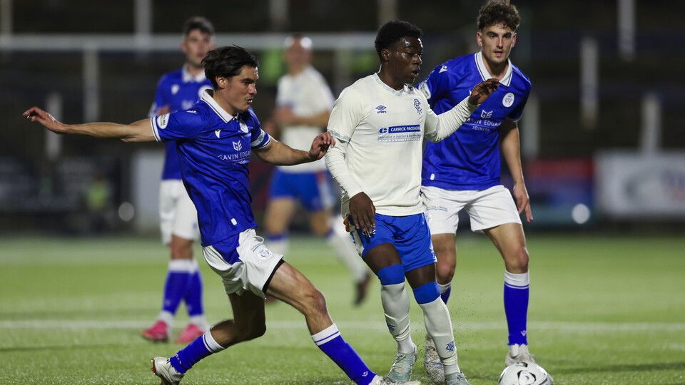 Zebedee Lawson in action against Queen of the South