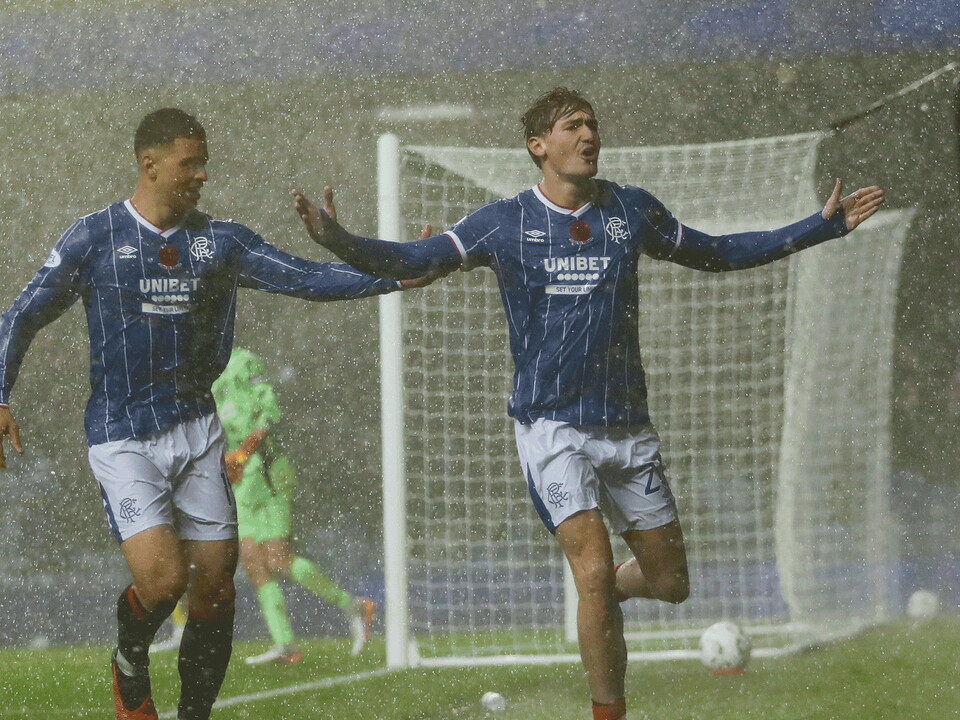 241026 Rangers vs St Johnstone, Ryan Naderi Goal Celebration