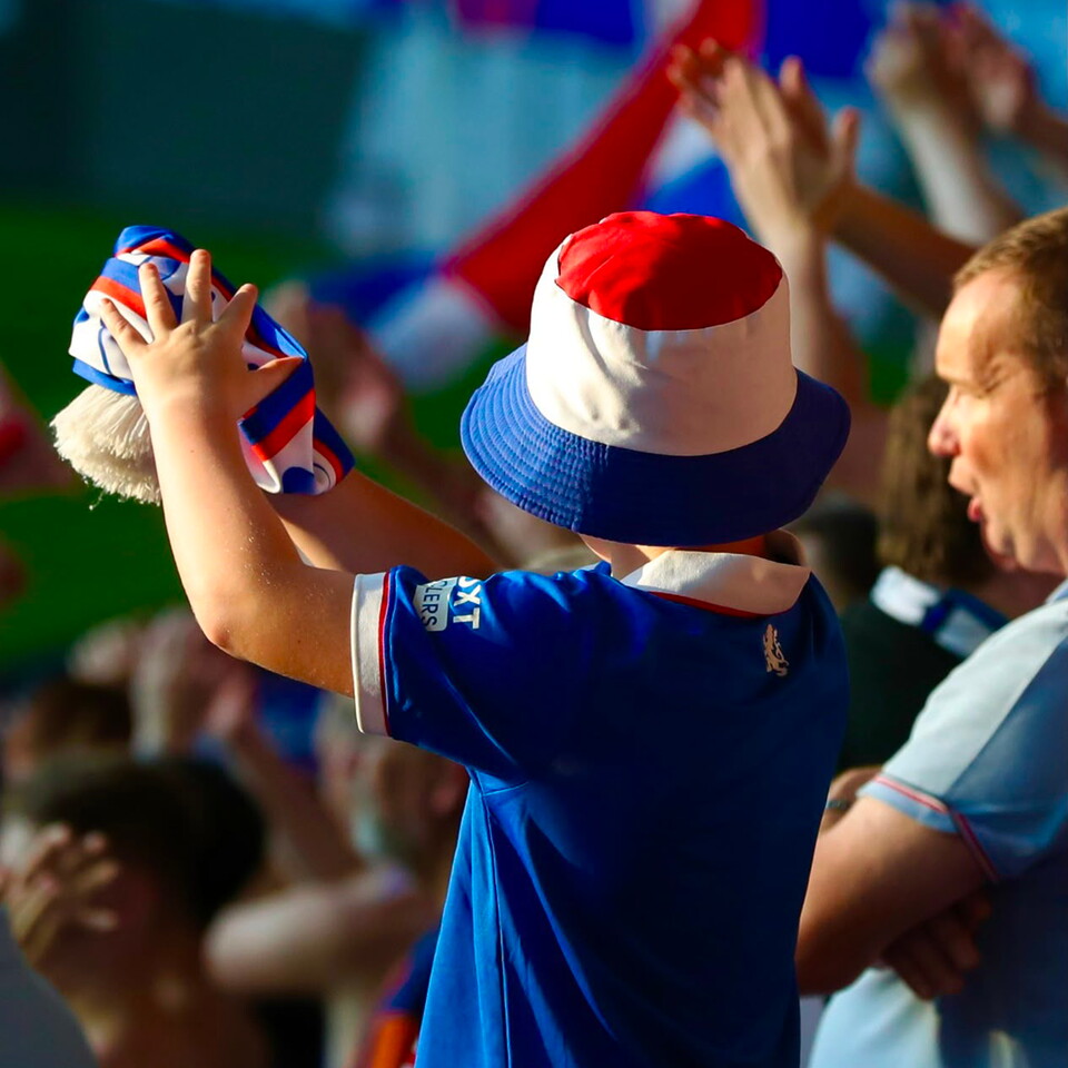 Fans at Ibrox Stadium